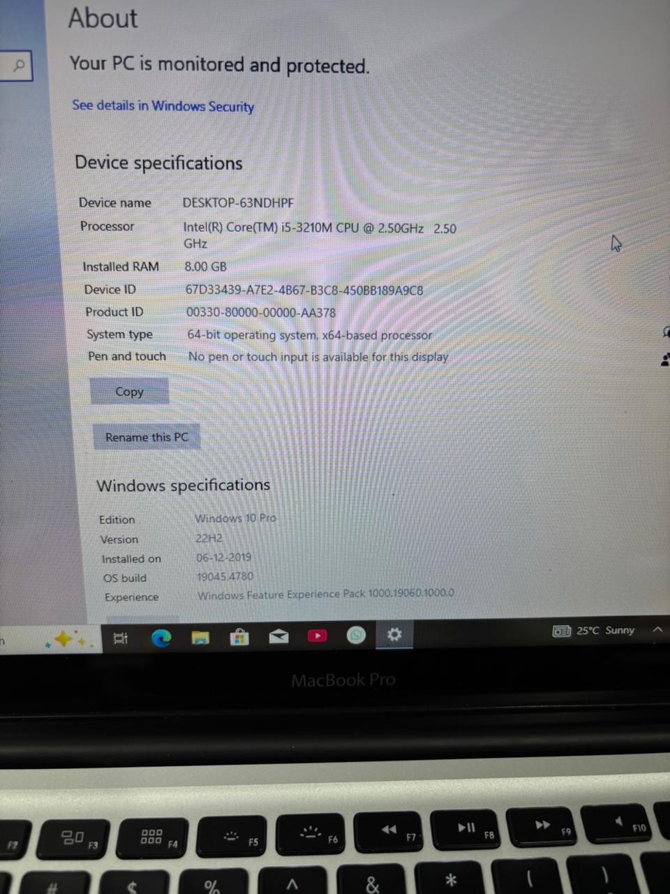 Processor: Intel Core i5-3210M @ 2.50GHz RAM: 8.00 GB Storage: 500 GB OS Build: Windows 10 Pro, version 22H2 - Image 7